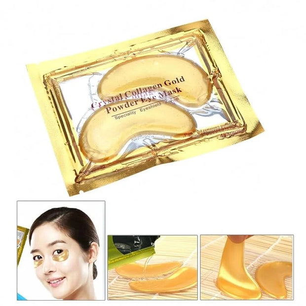 30 Pairs 24K Gold Eye Mask Powder Crystal Gel Collagen Natural Eye Pads For Anti-Aging & Moisturizing Reducing Dark Circle...