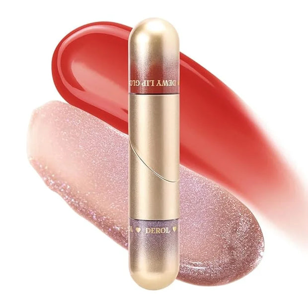 Dual Ended Liquid Lipstick with Shinny Glitter Lip Glitter