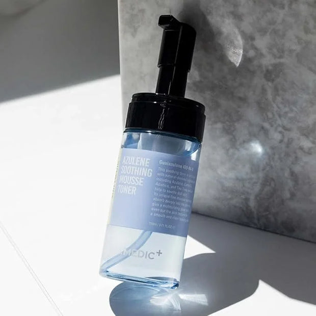 SURMEDIC Azulene Moisturizing Soothing Mousse Toner, Hydrating, Glowing, Calming Bubble Toner for Sensitive, Dry, Dull Ski...
