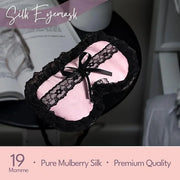 Celestial Silk Mulberry Silk Sleep Eye Mask with Adjustable Elastic Strap (One Size, Silk & Lace) - Product Image