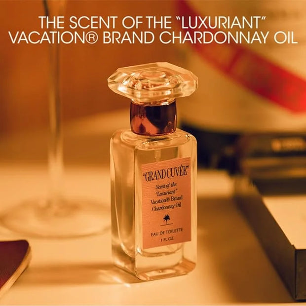 VACATION “GRAND CUVÉE” Eau de Toilette Sunscreen, Amber Vanilla Perfume for Women & Men, Unisex Summer Scent with Argan, P...
