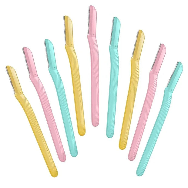Amazon Basics Women's Multipurpose Exfoliating Dermaplaning Tool, Eyebrow & Facial Razor, Includes Blade Cover, Multicolor...