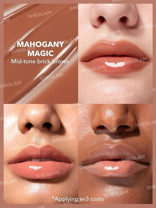 SHEGLAM PoutPerfect Moisturizing Solid Lip Gloss Lipstick - Mahogany Magic - Product Image