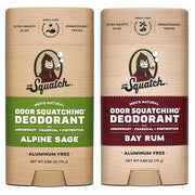 Dr. Squatch Natural Deodorant for Men - Odor-Squatching Aluminum Free - Alpine Sage & Bay Rum (2.65 oz, 2-Pack) - Product ...