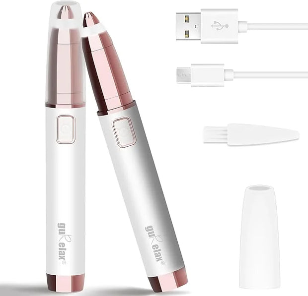 gurelax Eyebrow Trimmer for Women,Electric Eyebrow Hair Remover, Painless Brow Razor Shaper with LED Light, USB Rechargeab...