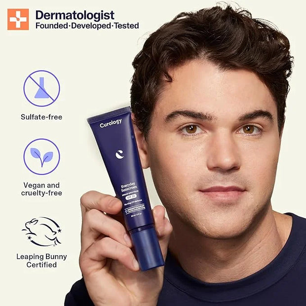 Curology Everyday Sunscreen for Face, SPF 30 Mineral Sunscreen Face Moisturizer with Zinc Oxide, Minimizes White Cast, Non...
