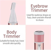 Electric Razor for Women Facial Hair Removal and 4 in 1, Bikini Trimmer Pubic Underarms Painless Nose Eyebrow Body Leg Hai...