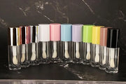 COSIDEA 14pcs Empty 6ml big doe foot wand Chunky lip gloss tubes for DIY lipgloss,Pink round lipgloss containers tubes wit...
