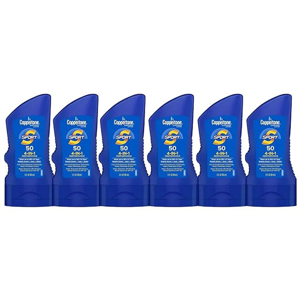 Coppertone SPORT Sunscreen Lotion SPF 50, Water Resistant Sunscreen, Broad Spectrum SPF 50 Sunscreen, Bulk Sunscreen Pack,...