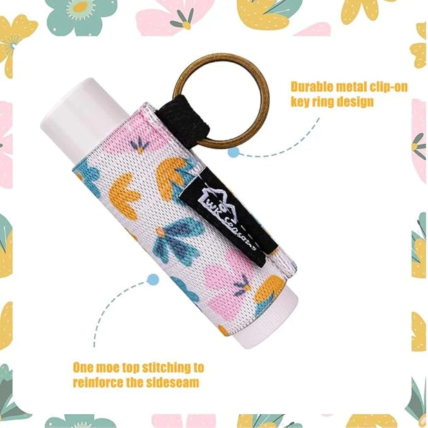 WK IEASON 8PCS Lip Balm Holder Keychain Bulk Gloss