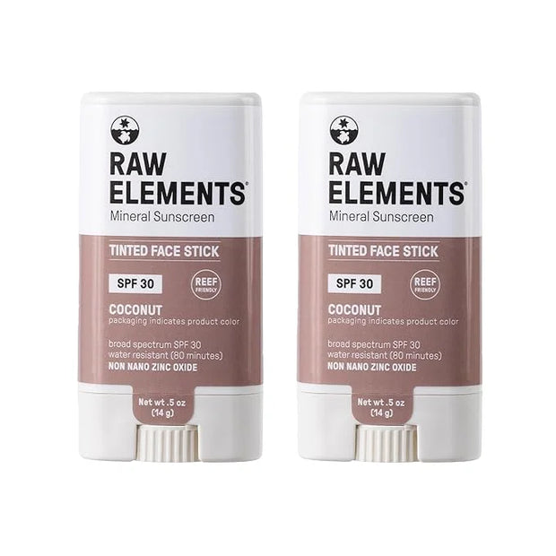 Raw Element Ultra-Moisturizing Face Tint Sunscreen, SPF 30+, Non Toxic Mineral Face Cream, Non Nano Zinc Oxide, Reef Frien...