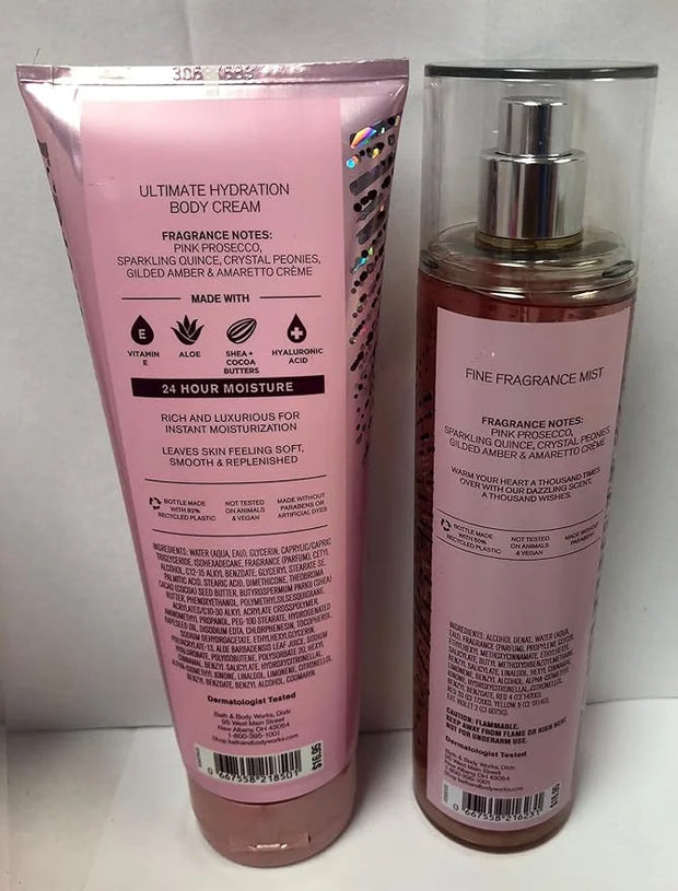 Bath and Body Works - A Thousand Wishes - Gift Set - Fine Fragrance Mist & Body Cream - Product Image