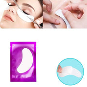 3x100 Packs Combination Set-Eye Pads for Lash Extensions & Eyelash Mascara Brushes Wands & Glue Rings Holder Eyelash Exten...