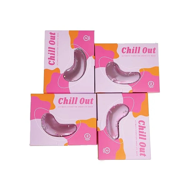 Chill Out Under Eye Masks (1 Pair) - Hydrating Gel Pads with Glycyrrhiza Glabra & Centella - Depuff & Brighten Dark Circle...
