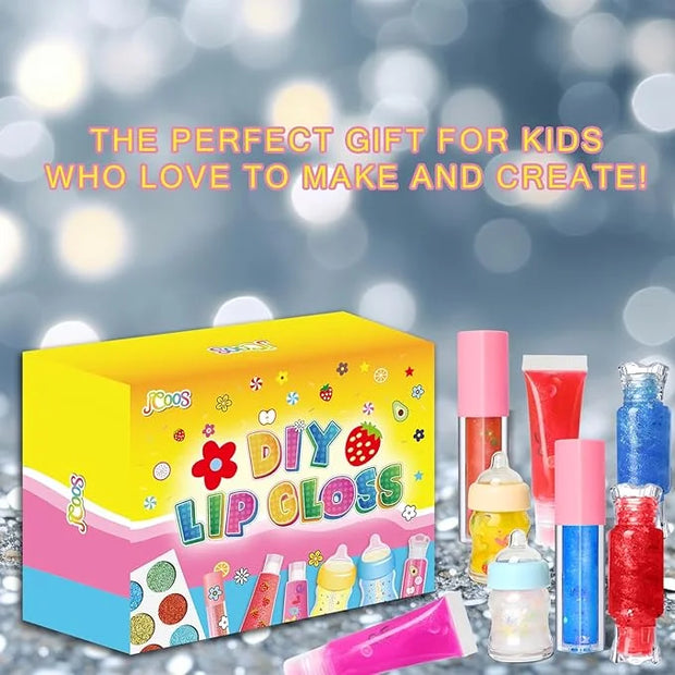 Jcoos Lip Gloss Making Kit, 73PCS Fun Make Your Own Lip Gloss Kit Kids, Beginner, Lipgloss Sets for Girls, DIY Lipstick Se...