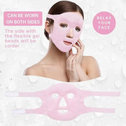 ZNÖCUETÖD Bundle of Gel Beads Ice Face Mask for Headaches, Puffy Eyes, Redness, Migraines and Gel Ice Pack Reusable Coolin...