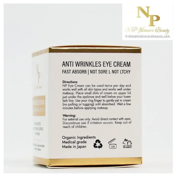 Anti-Wrinkles Eye Cream - Fast Absorbing, Natural Ingredients for Dark Circles, Puffy Eyes, and Wrinkle Reduction, 30 gram...