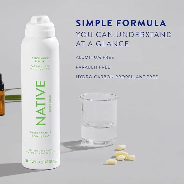 Native Deodorant & Body Spray Contains Naturally Derived Ingredients | Deodorant for Women and Men, All Day Odor Protectio...