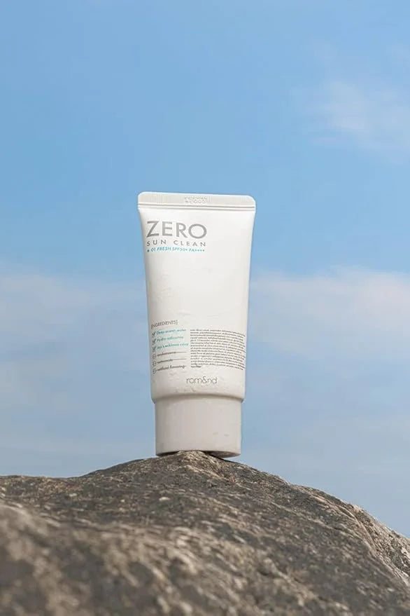 rom&nd ZERO SUN CLEAN 01.FRESH SPF50+ PA++++ 01 Fresh, Daily Sunscreen, Non-Greasy, No White Cast, Watery Texture, Soft Fi...