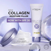 L'Oreal Paris Collagen Moisture Filler Face Cream, Anti-Aging Face Moisturizer, Non-Greasy Skin Care Formula For Up to 48H...