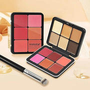 12 Colors Cream [Blush Contour Concealer] Makeup Palette for Cheeks - All in One Makeup Palette Kit with Brush, Natural Ma...