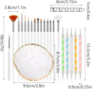 22 Pack Resin Art Palette, Makeup Mixing Palette,