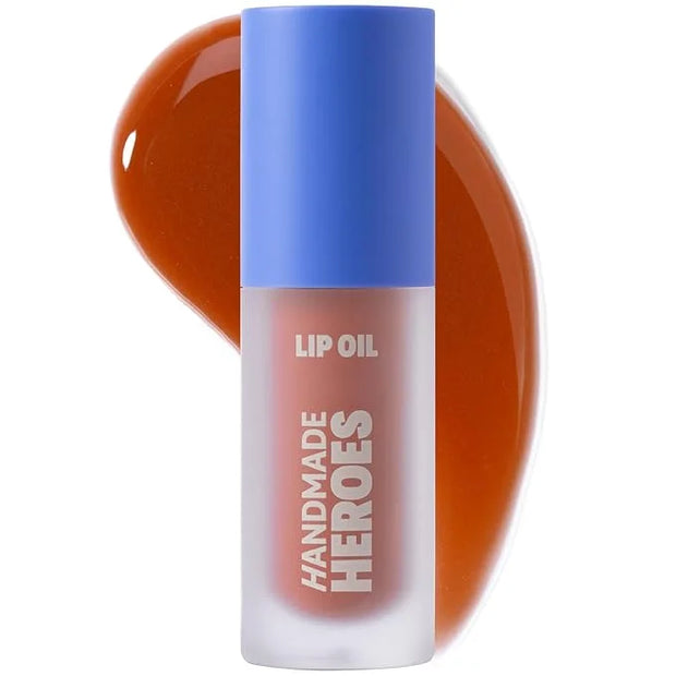 Handmade Heroes 100% Natural Vegan Lip Oil with Squalane Non-Sticky Lip Gloss Moisturizing, Shiny, Nourishing Korean Lip G...