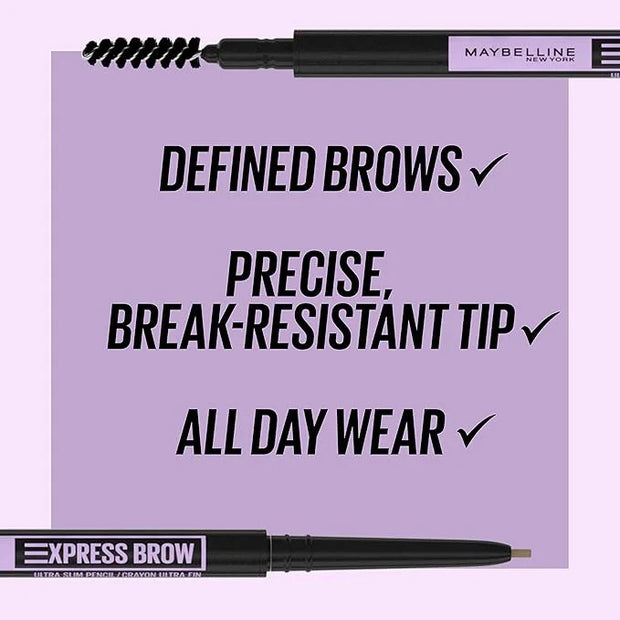 Maybelline Brow Ultra Slim Defining Eyebrow Makeup Mechanical Pencil With 1.55 MM Tip And Blending Spoolie For Precisely D...