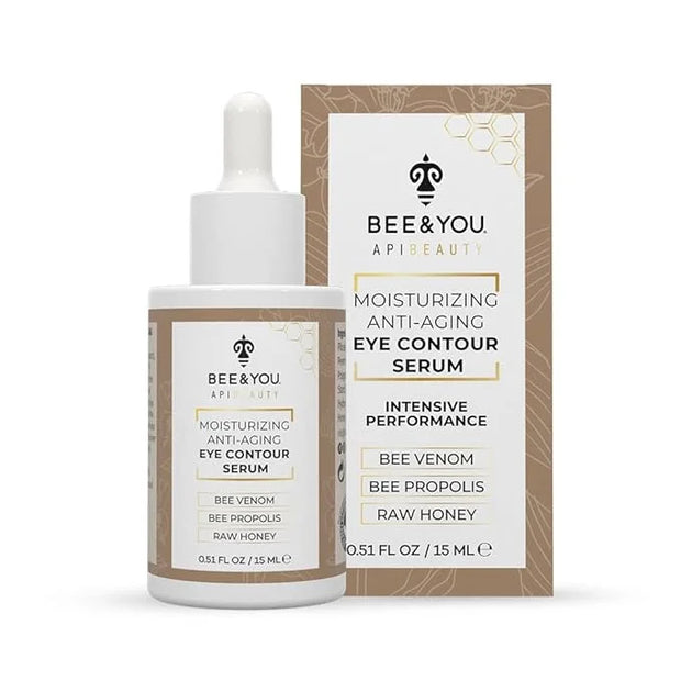 BEE and YOU Eye Serum, Anti Aging, Anti Wrinkle Serum 100% Natural with Bee Venom, Propolis Extract, Raw Honey, Hyaluronic...