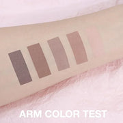 5 Colors Matte Eyeshadow Makeup Palette,Nude Dark Brown Taupe Black Highly Pigmented Natural Neutral Eye Shadow Palette,Lo...