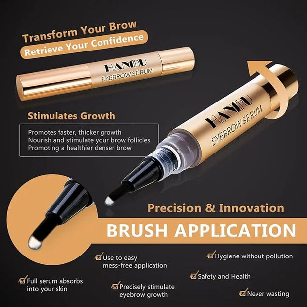 Eyebrow Growth Serum for Women & Men - Rapid Eyebrow Enhancer 4.5ml | Natural & Gentle Formula for Thicker Fuller Brows wi...
