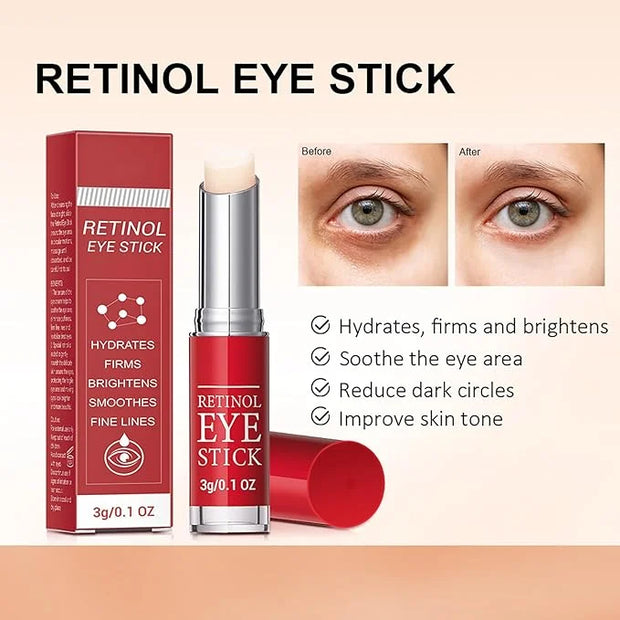 Retinol Eye Stick with Collagen,Hyaluronic Acid for Dark Circle, Wrinkles,Eye Balm Moisturizes Anti Aging,Visible Results ...