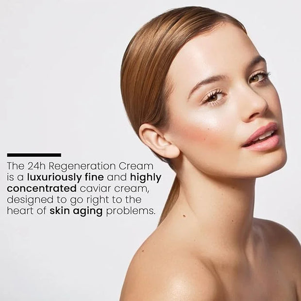 Caviar Face Moisturizer Regenerate Cream - Anti Aging Cream for Aging Spots, Facial Treatment with Hyaluronic Acid & Resve...