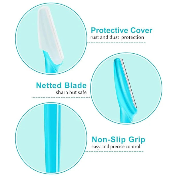 12 Pcs Eyebrow Razors, Face Razors Multipurpose, Exfoliating Dermaplaning Tools, Eyebrow Trimmers Shaver with Safety Cover...