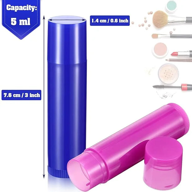 32 Pieces 5ml Empty Lip Gloss Tubes Refillable Lip Gloss Bottles Rotatable Lip Balm Container Tubes Plastic Lipstick Tube ...