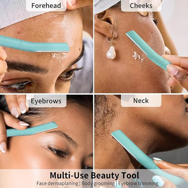 Face Razors for Women, Dermaplane Razor for Women Face, Eyebrow Razor, Facial Razors, Dermaplaning Tool, Gentle Skin Exfol...