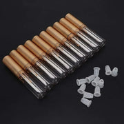 10 pcs Empty Lip Gloss Tubes, Transparent and Glod Plastic Lip Gloss Tube Containers DIY Lipstick Balm Travel Makeup Trans...
