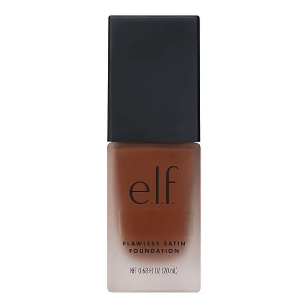 e.l.f. Flawless Satin Foundation, Lightweight & Medium Coverage, Semi-Matte Finish, Vegan & Cruelty-Free, Truffle, 0.68 Fl...