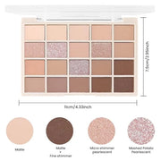 20Colors Rose Gold Dark Brown Nude Basics Matte Eyeshadow Palette,Eye Shadow Travel Makeup Palette all in one Long Lasting...