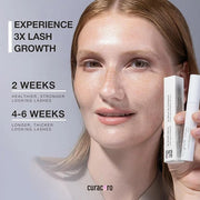 Curacoro 3x Growth Serum For Lash Extension, Peptide Enhancing Solution for Natural Lashes, Lash Extensions & Eyebrows, Ey...