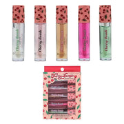 5pc Lip Oil Set - Cherry Bomb Lip Oils, Lip Healing Cherry Infused Lip Oil Collection with Precision Applicator Wand Every...