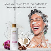 RAW SUGAR Simply Body Wash, Beach Rose + Coconut Milk + Shea (25 Fl Oz, Pack of 1) Sensitive Skin Bath Soap, Formulated wi...