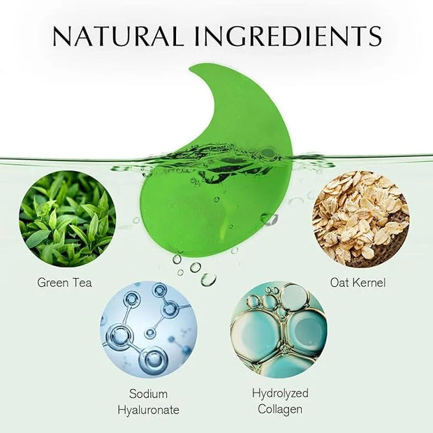 Under Eye Patches for Dark Circles: 30 Pairs Green Tea Eye Gels Pads - Reduce Eye Bags, Wrinkles & Puffy - Skin Treatment ...