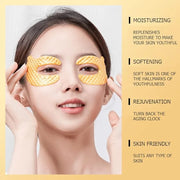 BIOAQUA Gold Elastic Soft Crystal Gel Eye Mask Hydrates Nourishes Moisturizing Face Skin Around The Eyes 12g x 5pcs - Prod...