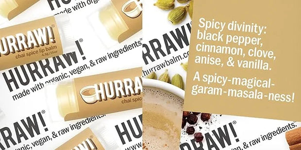 Hurraw! Chai Spice Lip Balm: Organic,