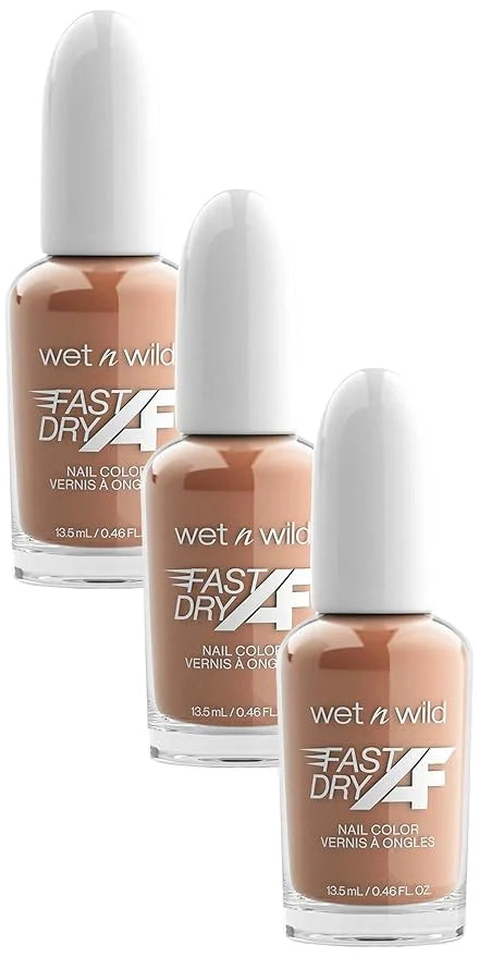 wet n wild Fast Dry AF Nail Polish Color, Fall Brown Sorry, I'm Latte | Quick Drying - 40 Seconds | Long Lasting - 5 Days,...