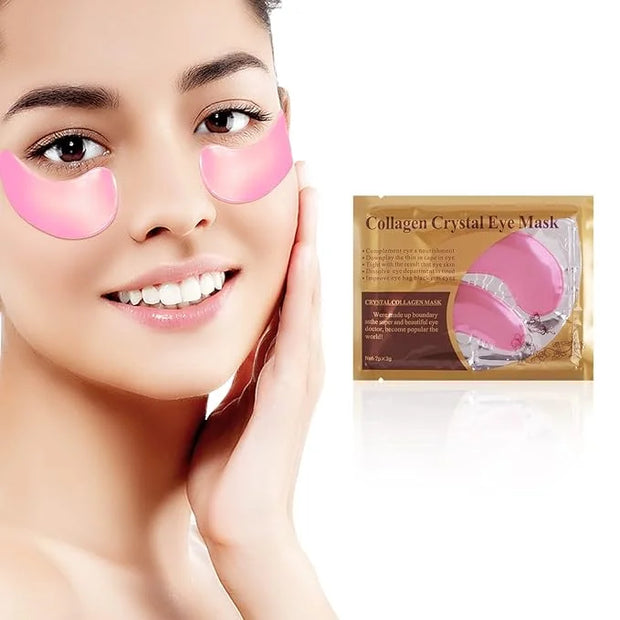 30PCS Lip Masks Sheet Moisturizing Crystal Collagen Pink Under Eye Mask Gel,Christmas Gift for Women Anti-Aging Eye Patche...