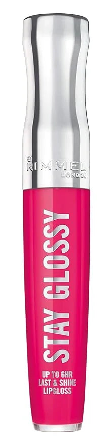 Rimmel Stay Glossy Lip Gloss - Non-Sticky and Lightweight Formula for Lip Color and Shine - 360 The Future is Pink, .18oz ...