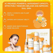 Vitamin C Skincare Set, 5Pcs Skincare Gift Set With Cleanser, Toner, Face Serum, Face Cream, And Eye Cream, Facial Kit for...