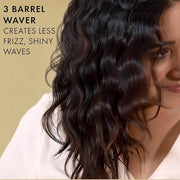 Hot Tools Pro Artist 24K Gold Digital 3 Barrel Hair Waver | Long Lasting Defined Waves (Jumbo Size) - Product Image